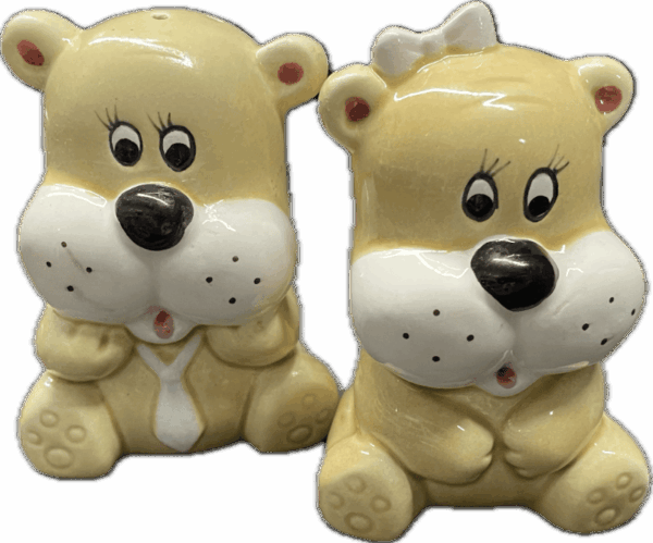 Vintage Bear Salt and Pepper Shaker Set