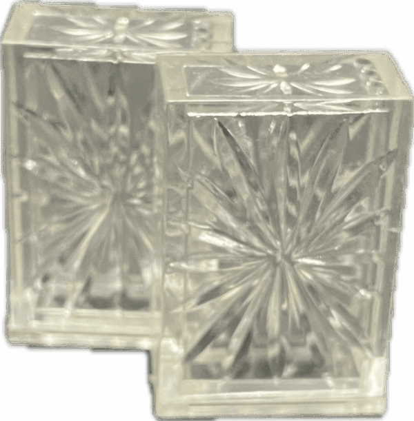 Vintage 1950s Lucite Individual Salt & Pepper Shakers Starburst