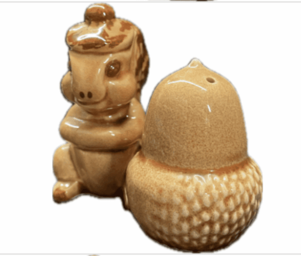 Vintage Squirrel and Acorn Salt and Pepper Shakers