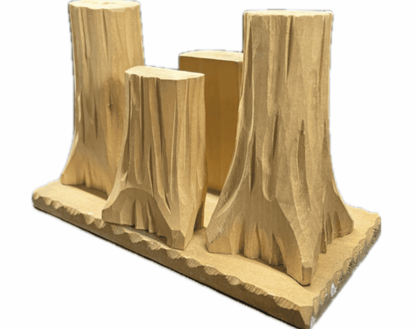 Wooden Tree Trunk Salt and Pepper Shakers