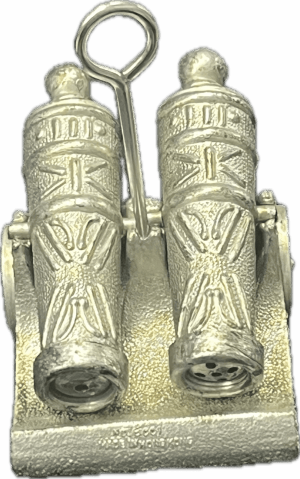 Silver Cannon Salt and Pepper Shakers