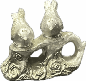 1973 Silver Birds on Perch Salt and Pepper Shakers