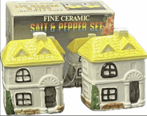 1960s Yellow House Salt and Pepper Shakers