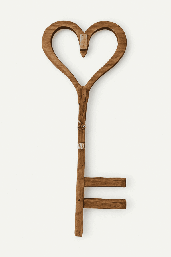 Wood Heart Key