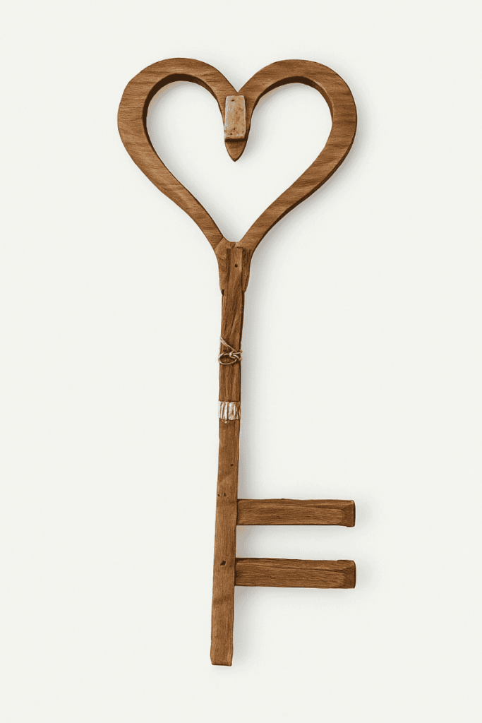 Wood Heart Key