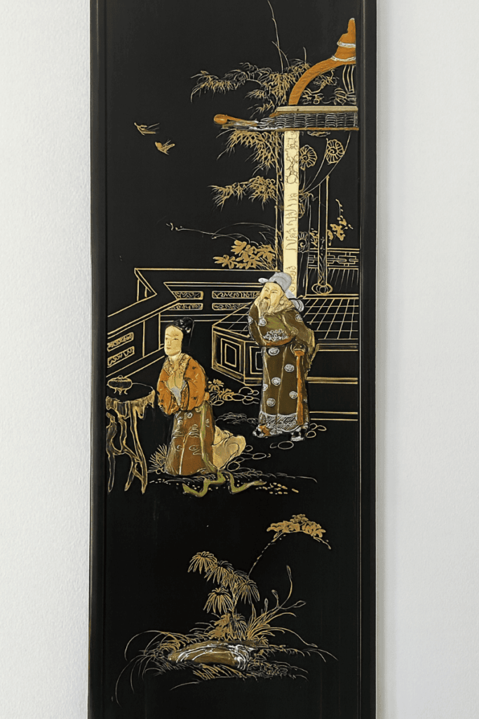 Chinoiserie Black and Gold Artwork