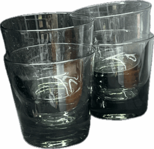 Vintage Smoked Grey Tumbler Glasses