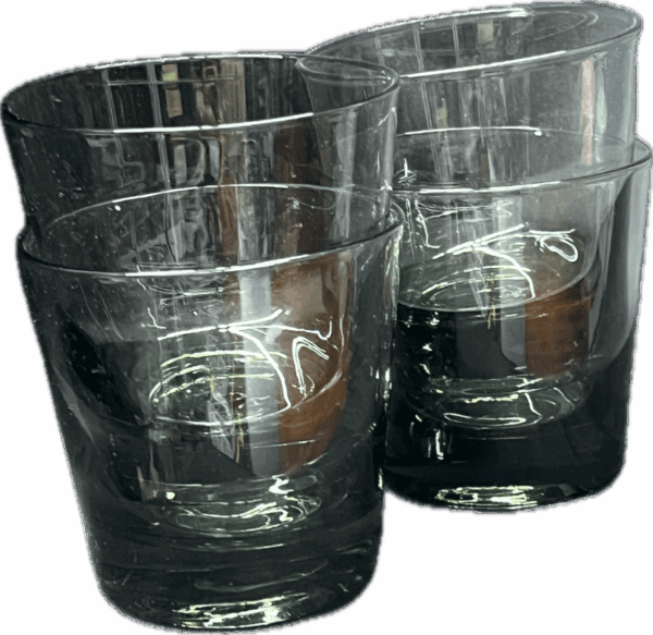 Vintage Smoked Grey Tumbler Glasses