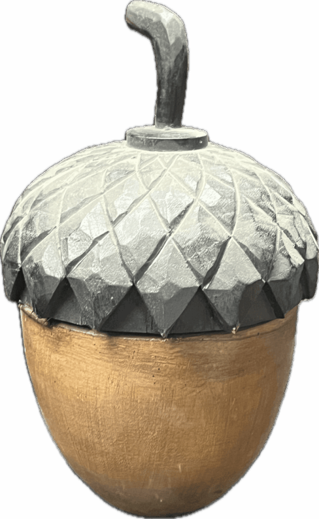 Wood Acorn Box