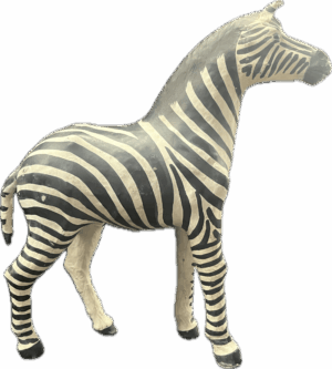 Wood Zebra Statue