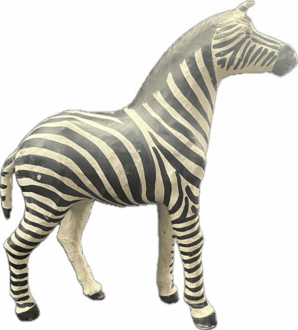 Wood Zebra Statue