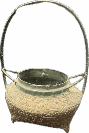 Pot with Woven Handle