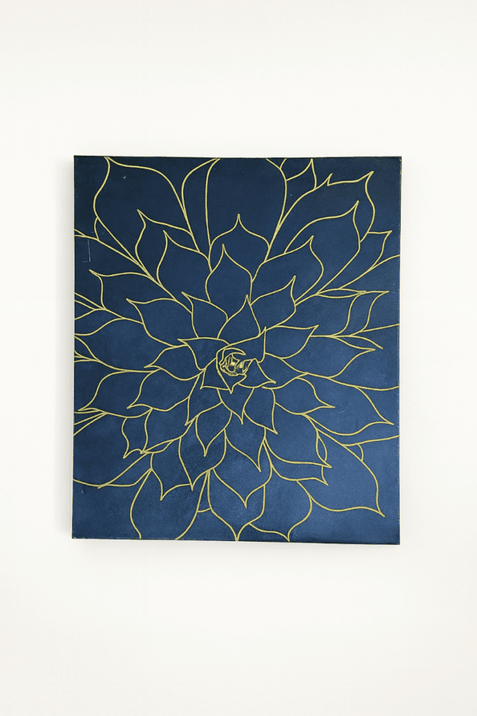 Navy Gold Succulent