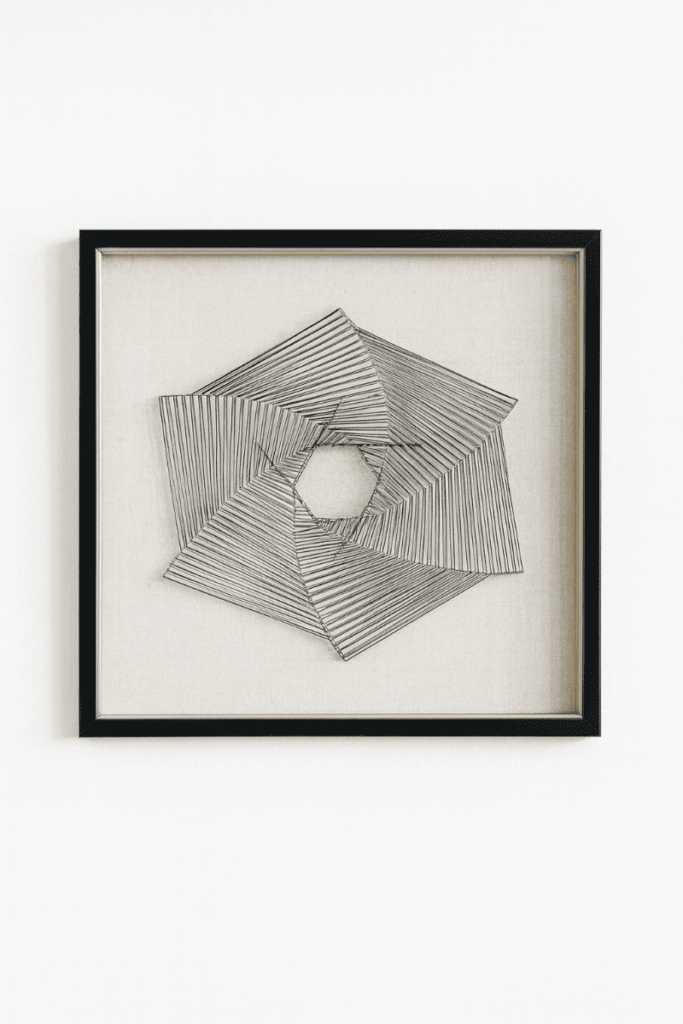 Geometric Sting Hexagonal Art