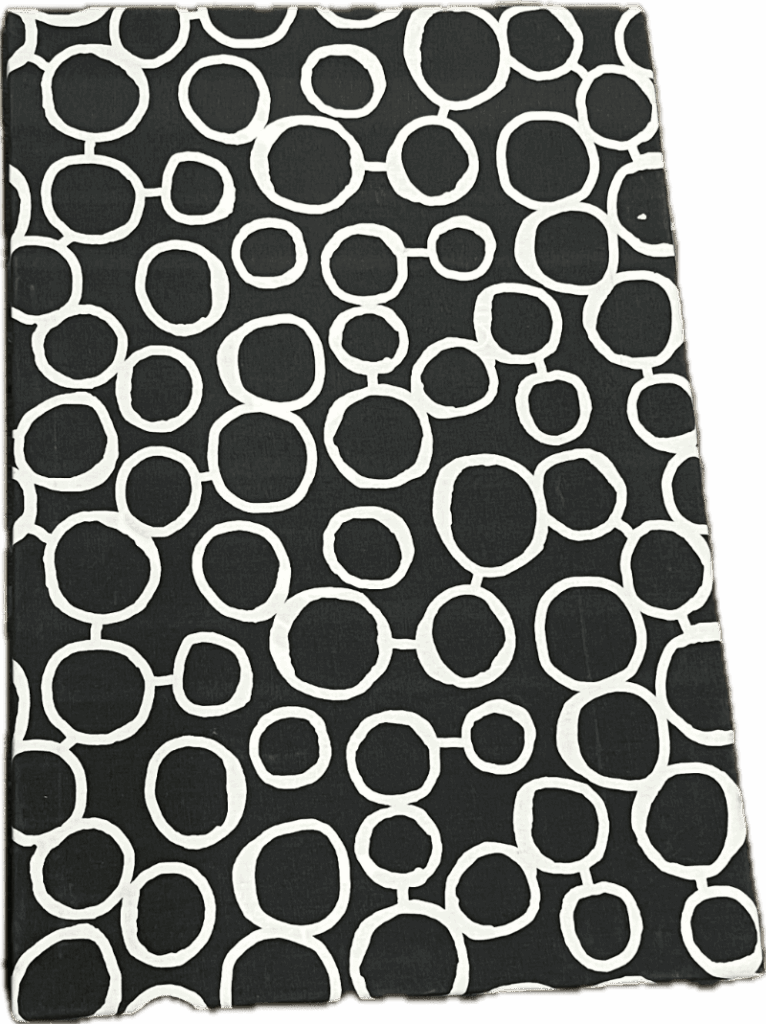 Black and White Connected Circles Art