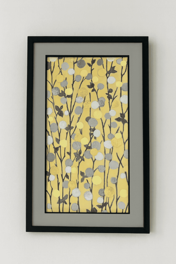 Yellow Abstract Flower Art