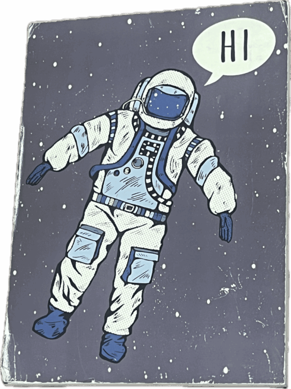 Astronaut Speech Bubble Print