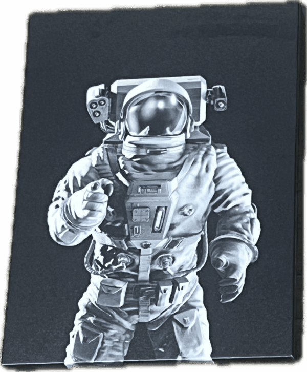Astronaut on Black Background Canvas