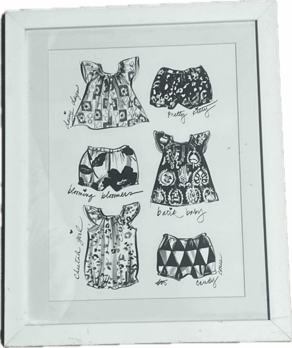 Blouse and Shorts Drawing