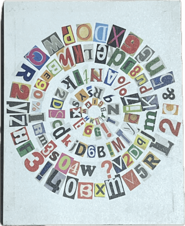 Magazine Letter Wheel Art