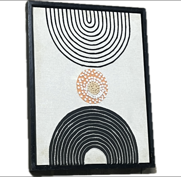 Abstract Half-Circle Embroidery