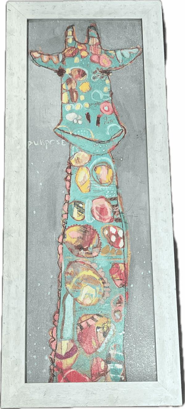 Colorful Giraffe Art