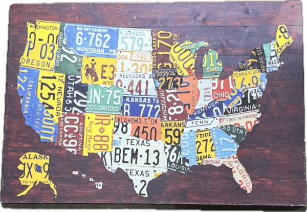United States License Plate Canvas