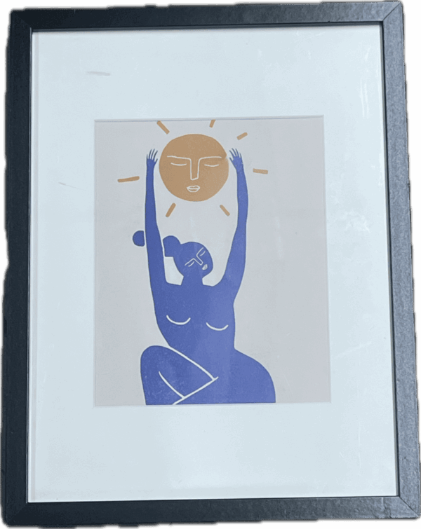 Woman Holding Sun Print