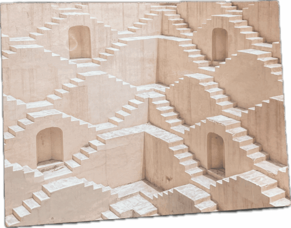 Ancient Indian Steps by Krista Broadway Canvas