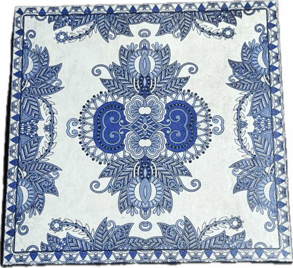 Blue Paisley Design Canvas