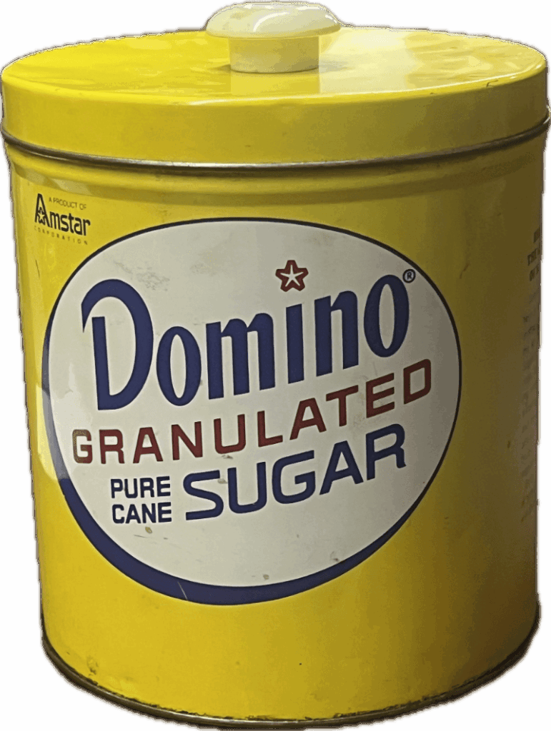 Vintage J.L. Clark Domino Granulated Sugar Tin Canister