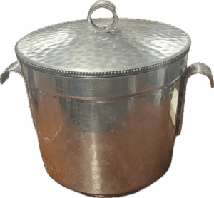 Vintage Hammered Aluminum Ice Bucket