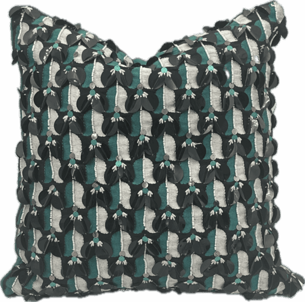 Kate Spade Green and Black Sequin Pillow