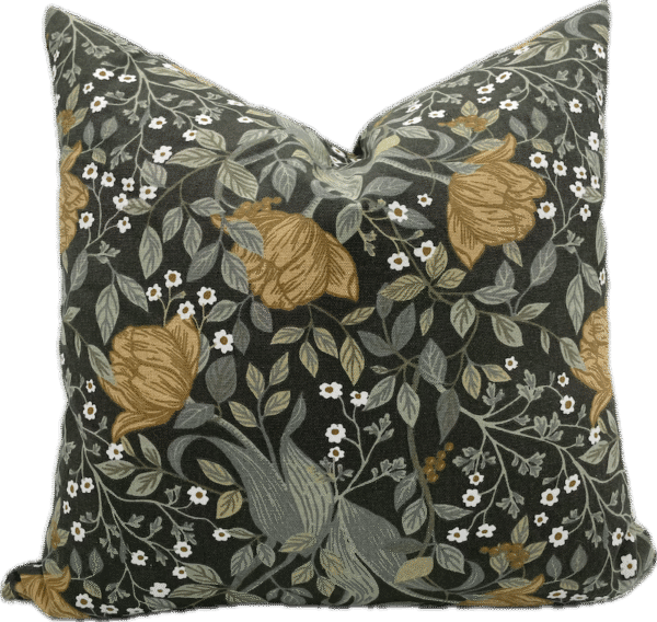 Yellow and Green Floral Pillow