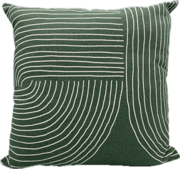 Green Knot Stripe Pillow
