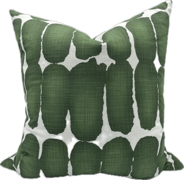 Green Brushstroke Pillow