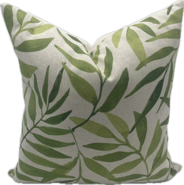 Green Leaves on White Pillow