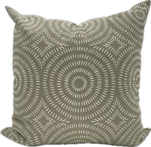 Concentric Circles Sage Pillow