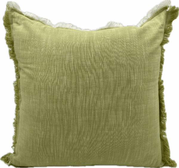 Green Fringe Pillow