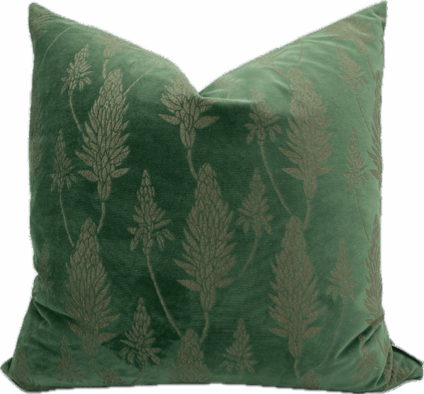 Green and Gold Botanical Pillow