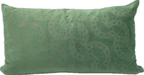 Green with Gold Deco Pillow