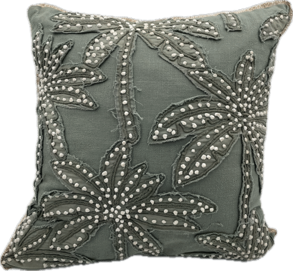 White Dot Palm Tree Pillow