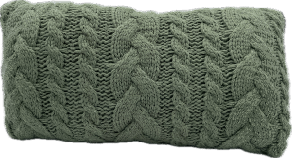 Green Knit Pillow