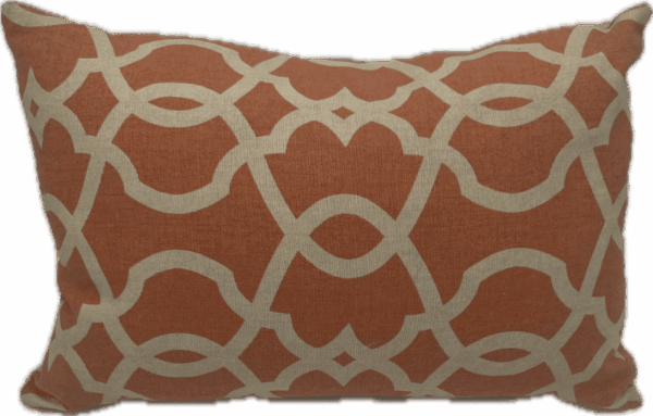 Orange Trellis Lumbar Pillow