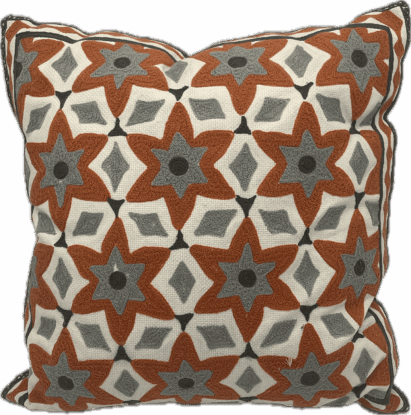 Orange Starburst Pillow
