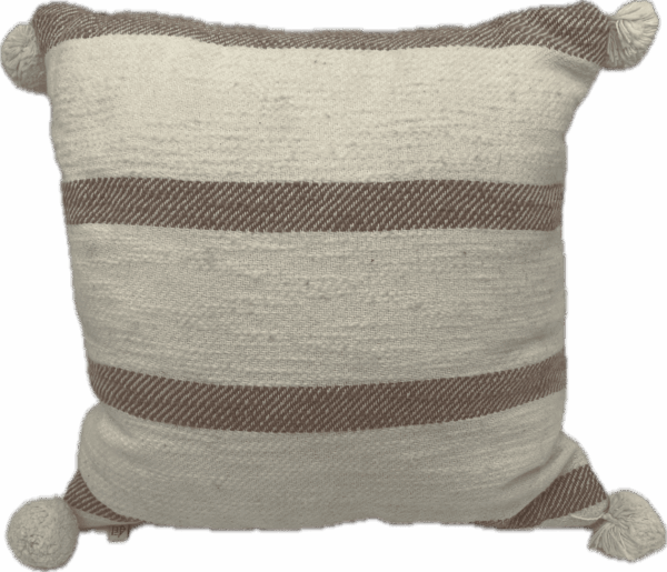 Terracotta Stripe Hemp Pillow