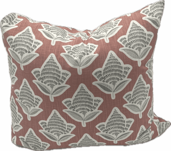 Terracotta Floral Pillow