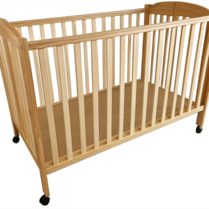 Natural Wood Foldable Crib