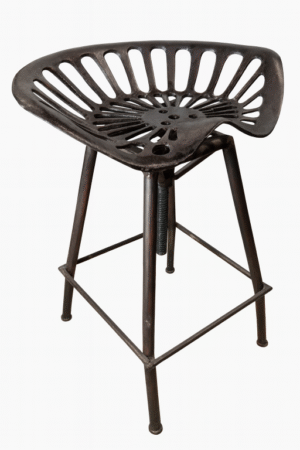 Black Tractor Seat Adjustable Counter Stool