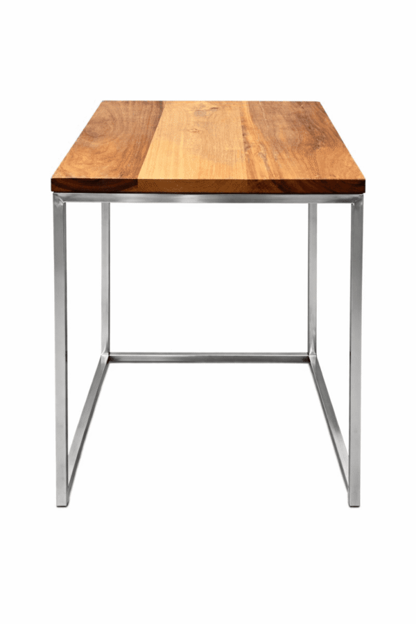 Square Lower Side Table with Chrome Legs